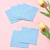 15Pcs Faux Suede Fabric Square Silver Polishing Cloth AJEW-FS0001-46-6
