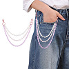 Macaron Color 3-Color Acrylic Cable Chain 3 Layer Chain Belts for Pants HJEW-TAC0118-2