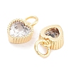 Brass with Cubic Zirconia Pendants KK-P271-42G-A-2
