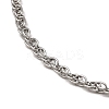 304 Stainless Steel Mesh Chain Necklace BJEW-B072-02P-2