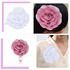 20Pcs 2 Colors Polyester Flower Ornament Accessories DIY-AR0004-39-5