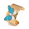 304 Stainless Steel Acrylic Cuff Bangles for Women BJEW-A049-05G-02-4