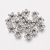 Tarnish Resistant 5-Petal 304 Stainless Steel Flower Bead Caps STAS-L205-09A-1