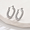 Non-Tarnish 304 Stainless Steel Hoop Earrings YY3113-1-1