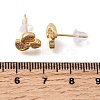 Brass Clear Cubic Zirconia Vortex Spiral Stud Earrings EJEW-A154-02G-5