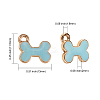 40Pcs 4 Colors Alloy Charms ENAM-CJ0001-83-2