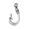 Non-Tarnish 304 Stainless Steel Hook Clasps STAS-C109-04AS-1