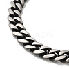 201 Stainless Steel Cuban Link Chain Necklace NJEW-Z024-04AS-2