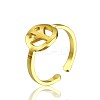 Simple 304 Stainless Steel Adjustable Cuff Rings for Women WT4746-3-1