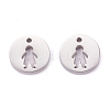 Non-Tarnish 304 Stainless Steel Charms STAS-F261-04P-1