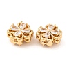 Brass Micro Pave Clear Cubic Zirconia Beads KK-S389-21G-2