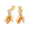 Brass Micro Pave Cubic Zirconia Enamel Pendants KK-G549-05G-1