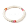 Polymer Clay Heishi Beads Stretch Bracelets Set BJEW-JB07194-4