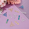 24Pcs 6 Style 304 Stainless Steel Pendants STAS-DC0010-55-5