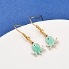 Ocean Series 304 Stainless Steel Enamel Dangle Earrings EJEW-K017-01D-G-2