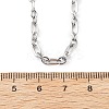 3.5MM 304 Stainless Steel Oval Link Chain Necklaces NJEW-T016-08P-5
