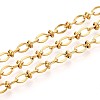 304 Stainless Steel Textured Oval Link Chains CHS-N005-06G-G-1