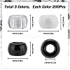 600Pcs 3 Colors Opaque Plastic Beads KY-SC0001-89-2