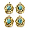 Dyed Synthetic Turquoise Pendants STAS-H438-10G-03-1