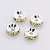 Brass Grade A Rhinestone Spacer Beads RB-A014-Z6mm-13S-1