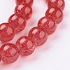 Crackle Glass Beads Strands X-CCG-Q001-10mm-13-3