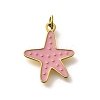 304 Stainless Steel Enamel Pendants STAS-R153-14G-1