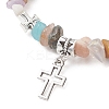 Alloy Cross Charm Bracelets BJEW-JB13307-3