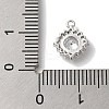 Brass Micro Pave Clear Cubic Zirconia Pendants KK-S391-01P-3