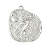 304 Stainless Steel Ancient Coin Owl Pendants STAS-S186-02P-1