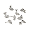 Non-Tarnish 304 Stainless Steel Stud Earring Findings X-STAS-R063-36-4