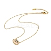 Brass Micro Pave Cubic Zirconia Star Oval Pendant Necklaces LS-NJEW-R018-04G-02-5