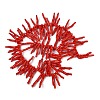 Opaque Acrylic Imitation Coral Beads Strands SACR-P033-01A-06-3