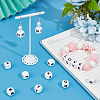 52Pcs 26 Styles Cube with Letter Silicone Beads SIL-SC0001-84-4