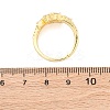 Brass Micro Pave Clear Cubic Zirconia Finger Rings for Women RJEW-U047-03G-5