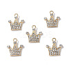 Alloy Crystal Rhinestone Pendants PALLOY-F288-01LG-4