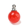 Natural Dyed White Jade Perfume Bottle Pendants G-K338-22P-12-1