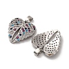 Brass Micro Pave Cubic Zirconia Pendants KK-F903-09P-2