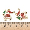 304 Stainless Steel Enamel Pendants STAS-L300-012G-11-3