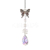 Crystal and Alloy Rhinestones Steel Wire Pendant Decorations HJEW-R050-01RGP-1