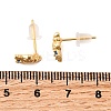 Brass Stud Earrings EJEW-C158-11C-G-5