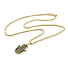 304 Stainless Steel Enamel Necklaces NJEW-Q338-02G-2