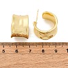 Brass C-Shaped Stud Earrings EJEW-R025-37G-3