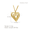 Stylish 304 Stainless Steel Spiral Pendant Necklaces for Women YF9522-4-1