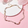 Natural Rutilated Quartz Chip Beaded Necklace NJEW-JN04616-10-2