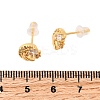 Brass Micro Pave Clear Cubic Zirconia Moon Stud Earrings EJEW-C158-10G-5