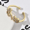 Brass Micro Pave Cubic Zirconia Cuff Rings RJEW-H256-03G-3