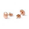 6 Pairs 304 Stainless Steel Flat Round Stud Earrings for Women EJEW-A067-20-3