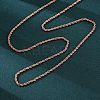 Brass Rope Chains Necklaces for Women NJEW-D302-03RG-4