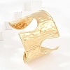 Hammered 304 Stainless Steel Cuff Bangles BJEW-Z164-01G-3