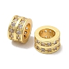 Rack Plating Brass Cubic Zirconia European Beads KK-R147-10G-3